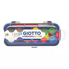 Kit Aquarela Pastilha 12 Cores Giotto Cores Intensas