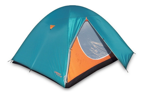 Carpa Iglu Para 4 Personas Spinit Camper Camping Impermeable Color Naranja/turquesa