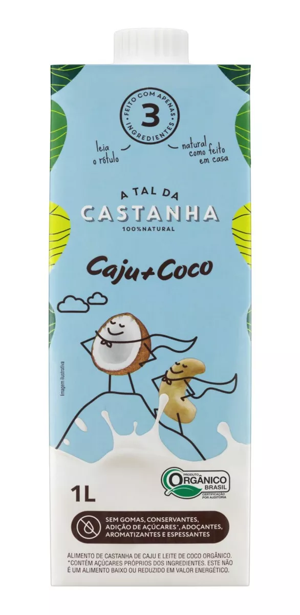 Bebida Vegetal Caju + Coco A Tal Da Castanha 1 Litro