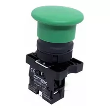 Botão Pulso Cogumelo Verde 22mm Pvc C/ 1 Na ( Acionador )