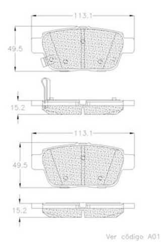 Balatas Traseras Para Honda Ridgeline 07-14 Grc Prime Foto 2