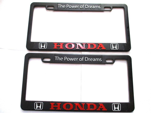 Portaplacas Marco Honda Letras Rojas Civic Jazz Hr- V 2 Pzs Foto 3