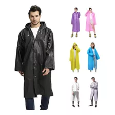 Capa Impermeable Adulto Protección Lluvia Tipo Gabardina 