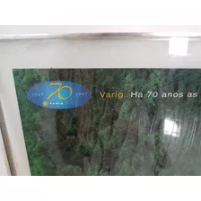 Quadro Da Empresa Aérea Varig Original Estrutura De Alumínio