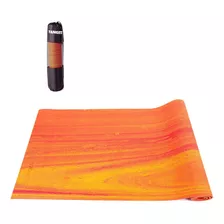 Tapete Yoga Mat Pilates Em Pvc 6mm Rainbow Com Bolsa Yangfit Cor Laranja