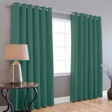 Cortinas Blackout Melocotton - Color Verde Olivo - 275cm De Ancho X 215cm De Alto En 2 Páneles - Aislamiento Térmico , Reduce El Ruido Exterior , Cortinas Opacas Con Ojales , Lavable En Casa