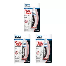 3 Und Cola Multiuso Prego Parafuso Liquido 85g Tekbond Cor Bege