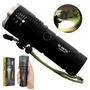 Lanterna Tática Recarregável B-max 8516 Led 1000lm Longo Alcance 2000m Branco Preto