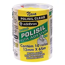 Fita Adesiva - Polisil 12mmx65m.transparente - Adelbras