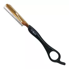 Navalhete Mega Dourado Metal / Plastico Tipo Feather 