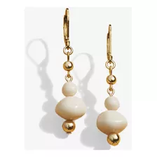 Yanbal Aretes Boquilla Largos Baño Oro 24k Piedras Cartagena