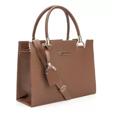 Bolsa Castelo Rosa Helena Com Alça Transversal Caramelo