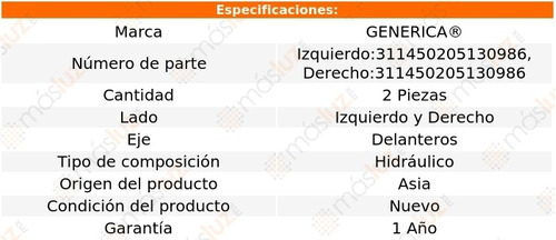 Jgo 2 Amortiguadores Hidrulicos Front Beetle 98/10 Foto 2