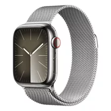Apple Watch Series 9 Gps + Celular Caja De Acero Inoxidable Color Plata De 45 Mm Correa Estilo Milanés Color Plata - Distribuidor Autorizado