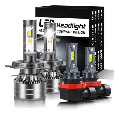 Kit Faros Luz Led H8 H4 30000lm Para Honda Haz Alta/baja Honda FIT