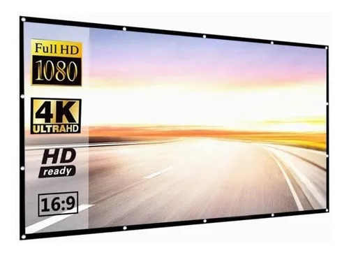 Pantalla De Proyección De 100 Pulgadas 16:9 Hd Sin Arrugas