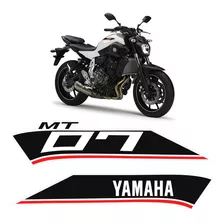 Adesivo Lateral Tanque Para Yamaha Mt-07 Cor Preto/verde