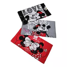 Kit C/ 3 Panos De Prato Mickey E Minnie 22 Döhler 45x65cm