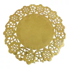 Papel Rendado Doilies 16,5 Cm Com 20 Un Dourado