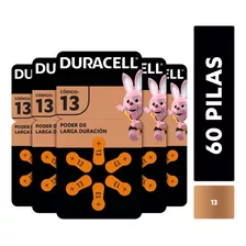 Pack 60 Pilas Duracell Auditivas Zinc-air #13 