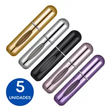 5 Mini Frasco Porta Perfume De Bolsa Viagem Recarregável 5ml