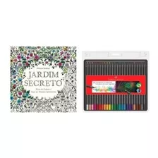 Kit Livro Jardim Secreto+ Lápis Com 24 Cores Supersoft Faber