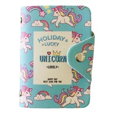 Tarjetero Para Llevar En Tu Cartera Diseño Unicornio