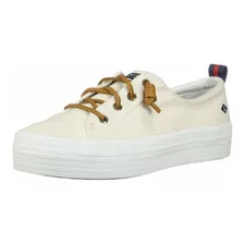 Sperry Tenis Con Plataforma Crest Vibe Para Mujer, Lienzo Bl