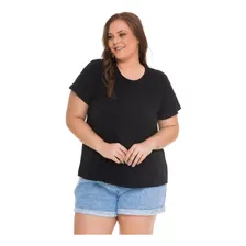 Blusa Básica Feminina Visco Lycra Plus Size G1 Ao G4