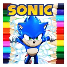 Kit 100 Desenhos Para Pintar E Colorir Sonic - Folha A4 ! 2 Por Folha! - #0140