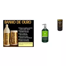 Kit Banho De Ouro+ Pos Sol+ Parafina De Café Duotrato Bronze