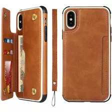 Funda Para iPhone XS (color Marron/marca Icovercase)