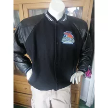 Chaqueta En Paño Y Cuero Talla L