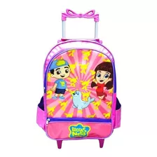 Mochila Lucas Neto Gi Bolsa Infantil Feminina Rodinhas 