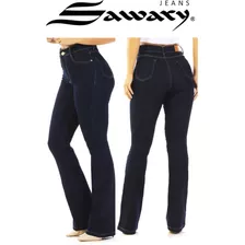 Calça Sawary Flare Jeans Cintura Alta Com Lycra Perfeita