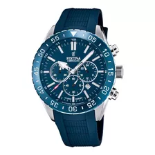 Reloj Festina F20515/1 Azul Hombre Color De La Correa Plateado