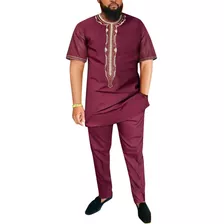 Hd Conjunto De Ropa Africana Para Hombre, Camisa Y Pantaló.