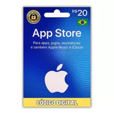 Cartão Gift Card App Store R$ 20 Reais - Itunes Brasil Apple