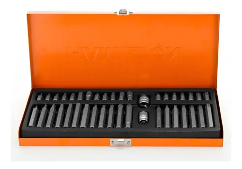 Juego Puntas Torx Allen Multiestria Hamilton 40 Pz Prof Cod. Jt40 Dgm Gris Oscuro