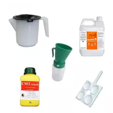 Kit Mastite Caneca Solução Placa + Pós Ordenha C/ Aplicador