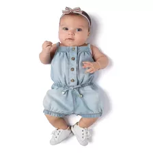 Roupa De Bebê Macaquinho Chambray(jeans Molinho)