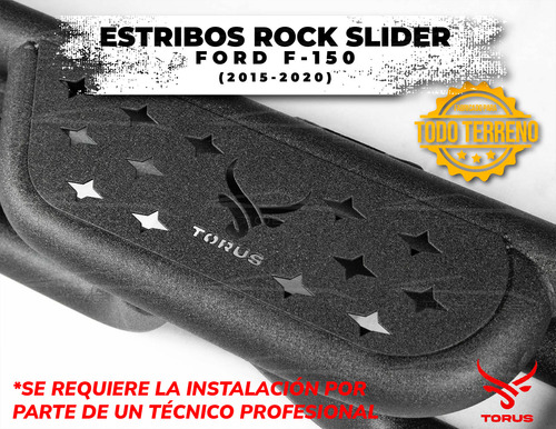 Estribos F150 Ford Doble Cabina 2015-2020 Rock Slider Torus Foto 5