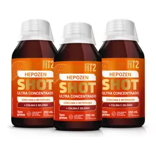 3 Shot Ultra Hepozen Fit2 Suplmento Líquido Para O Fígado 