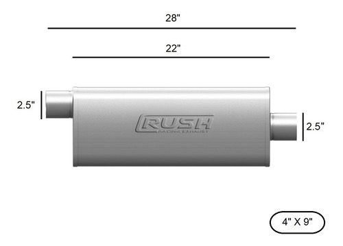 Mofle Escape Deportivo Rush Racing Exhaust R-sc212 22 Foto 4