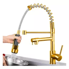 Torneira De Cozinha Monocomando Gourmet Qualidade Superior Cor Dourado