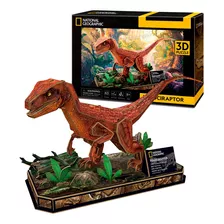 Velociraptor Puzzle 3d Rompecabezas Cubic Fun Dinosaurio 63p