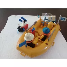 Muñecos Playmobil: Bote Amarillo, Buzo, Tripulantes