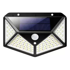 Kit 2 Luminária Refletor Arandela Solar Parede 40 Led 12w Cor Preto