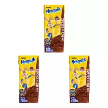 Nesquik Leche Chocolatada Lista Para Tomar 200 Ml (pack X 3)