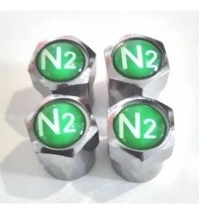 Juego 4 Piezas Tapones Metalicos N2 Nitrogeno Universales  Foto 2